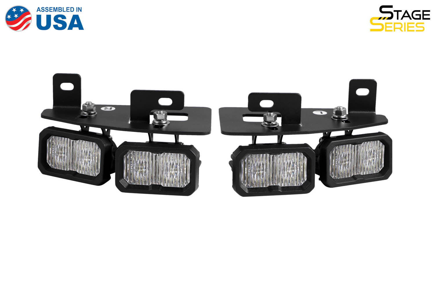 Diode Dynamics SSC2 LED Fog Pocket Kit for 2019-2024 Ram White Sport