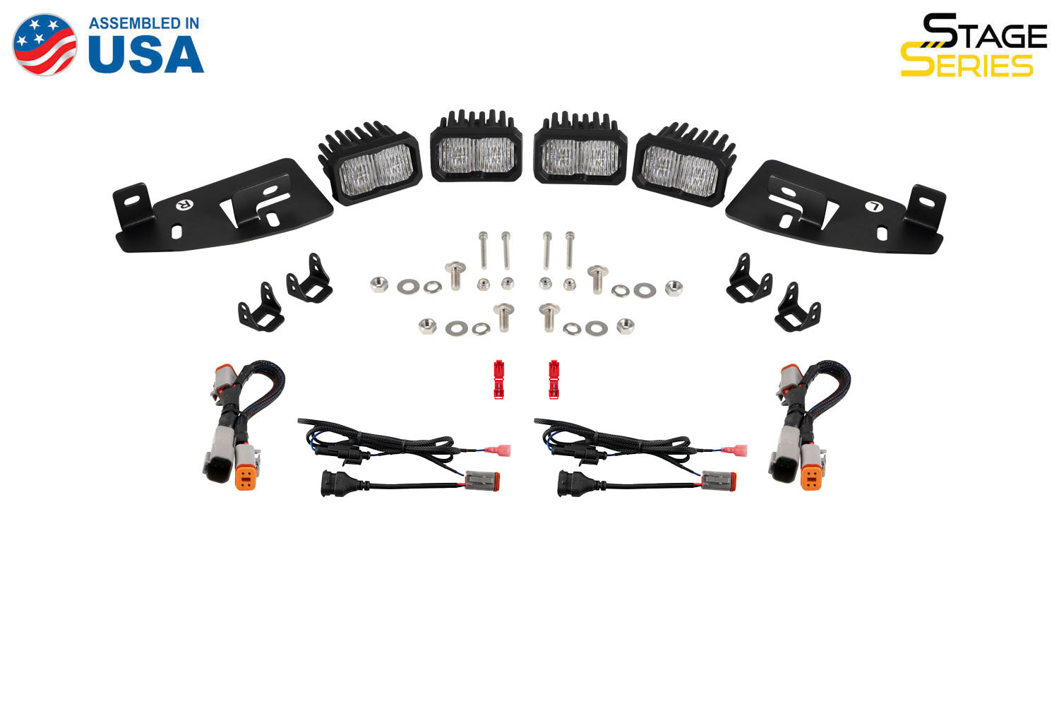 Diode Dynamics SSC2 LED Fog Pocket Kit for 2019-2024 Ram Yellow Sport