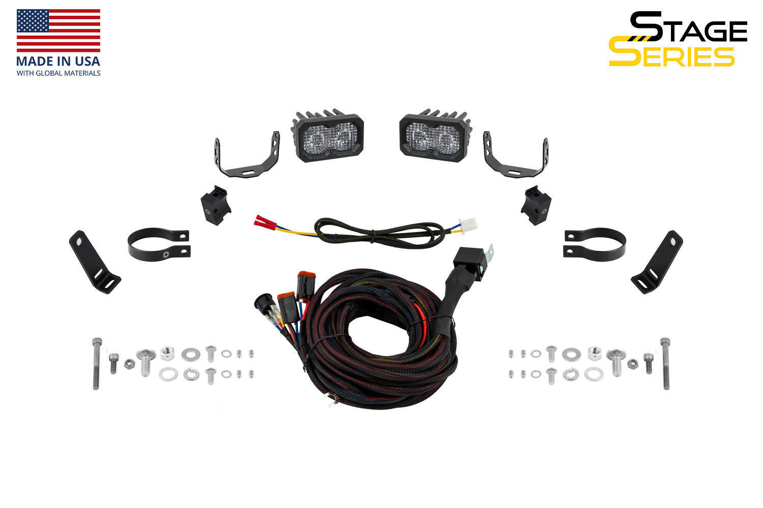 Diode Dynamics Stage Series 1.5 Inch Roll Bar Reverse Light Kit C2 2.0 Pro (pair)
