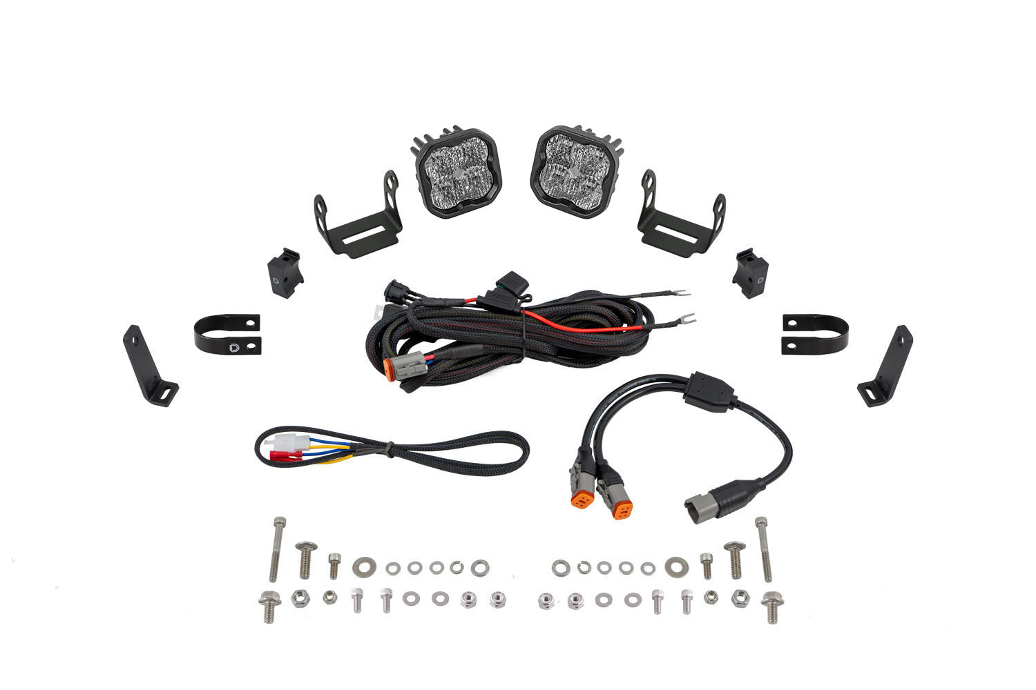 Diode Dynamics SS3 LED Bumper 1.25 Inch Roll Bar Kit Pro White Combo (pair)