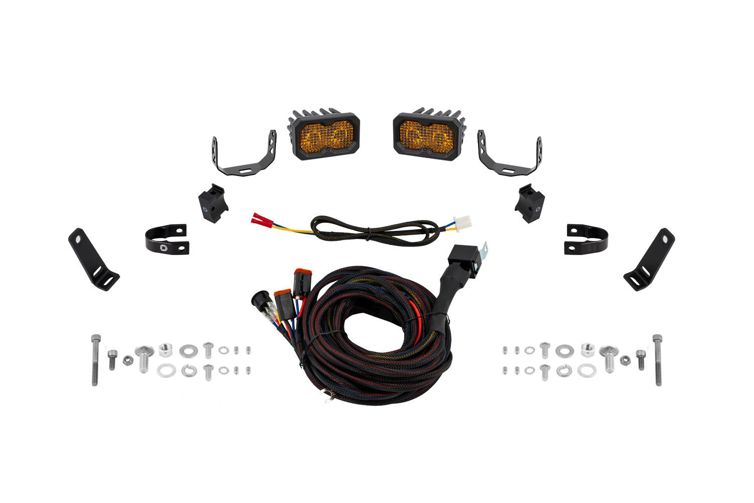 Diode Dynamics Stage Series 1 Inch Roll Bar Chase Light Kit C2 2.0 Sport Yellow (pair)