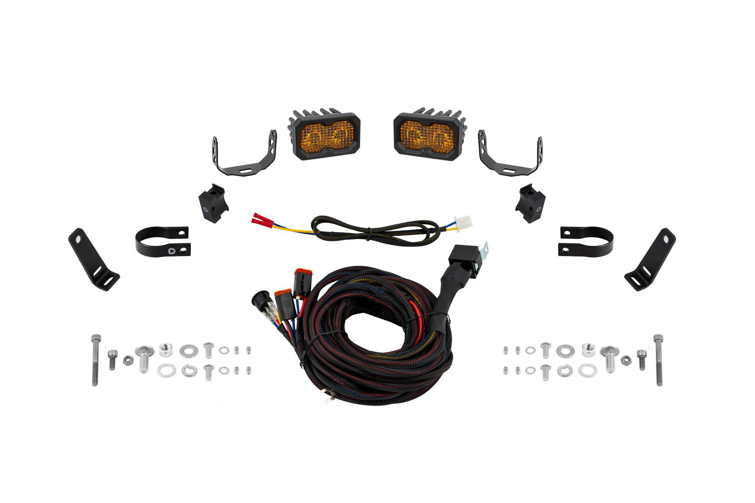 Diode Dynamics Stage Series 1.5 Inch Roll Bar Chase Light Kit C2 2.0 Sport Yellow (pair)