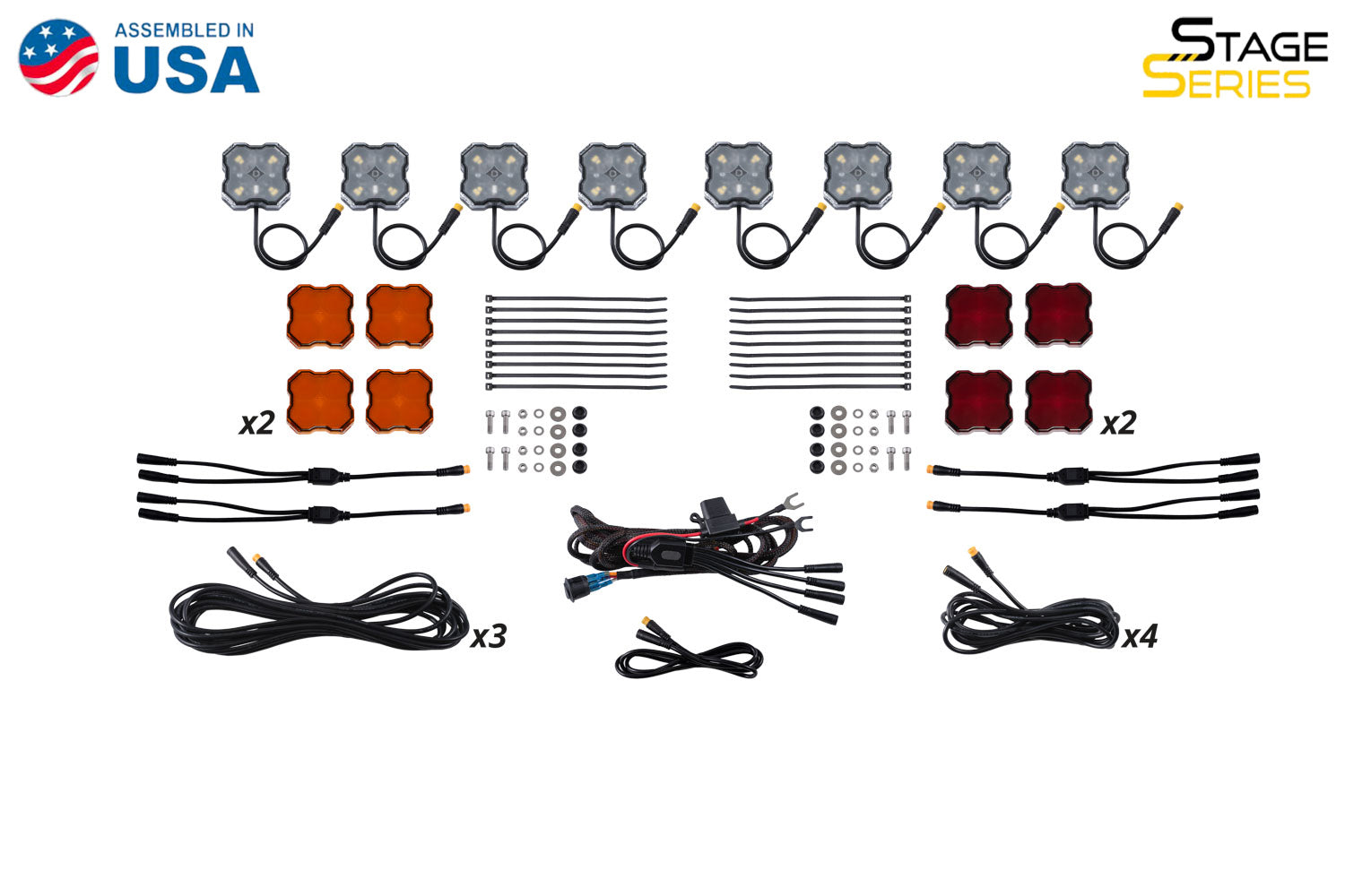 Diode Dynamics RGBW Rock Light Installer Magnet Mount Kit (8-pack)