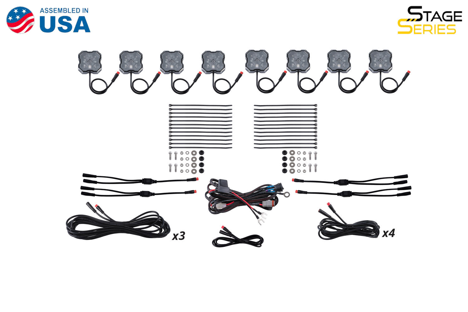 Diode Dynamics RGBW Rock Light Installer Magnet Mount Kit (8-pack)