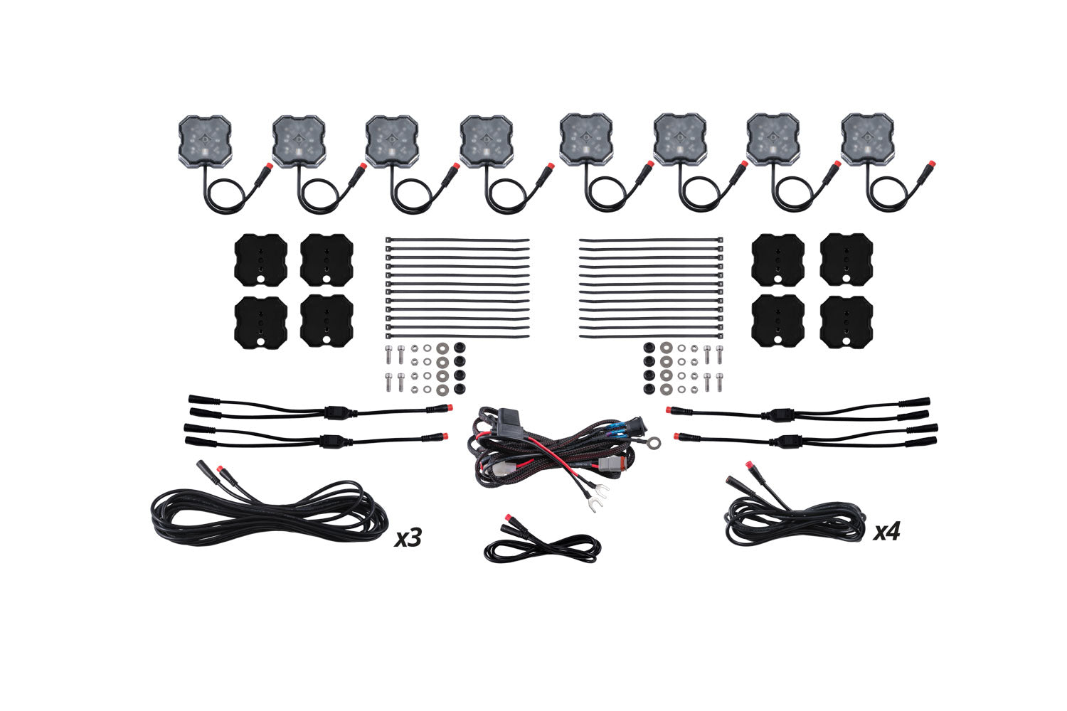 Diode Dynamics RGBW Rock Light Installer Magnet Mount Kit (8-pack)