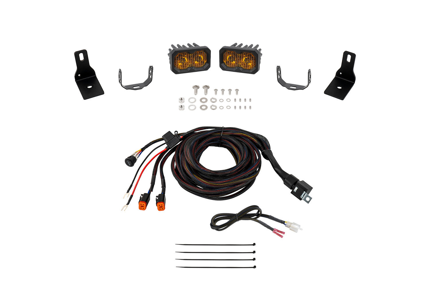 Diode Dynamics Stage Series Ditch Light Kit for 2022+ Ford Maverick C2 2.0 Pro Yellow Combo