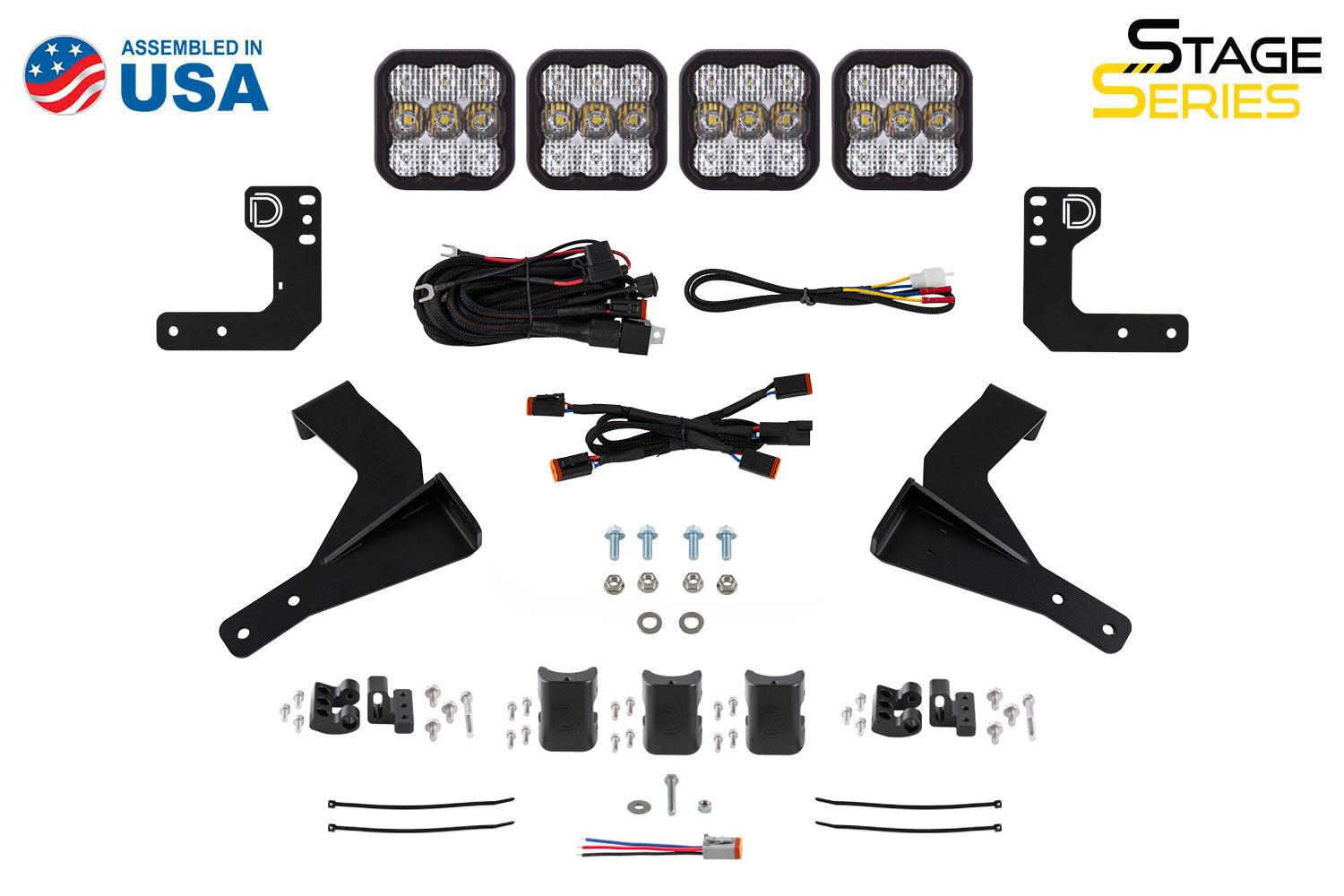 Diode Dynamics SS5 Grille CrossLink Lightbar Kit for 2024+ Toyota Tacoma Pro White Combo