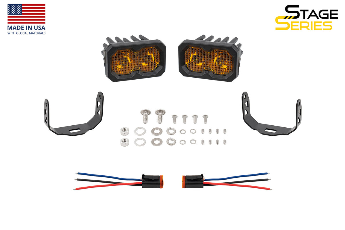 Diode Dynamics C2 2.0 Sport Yellow Flood Standard ABL (pair)