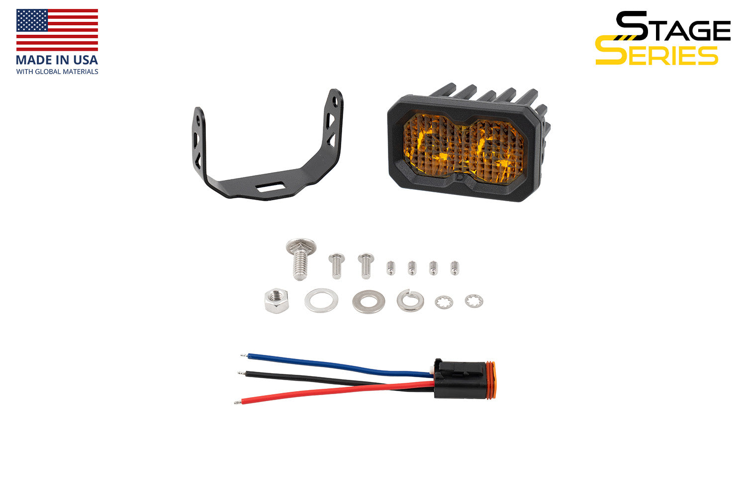 Diode Dynamics C2 2.0 Max Yellow SAE Fog/Wide Standard ABL (single)