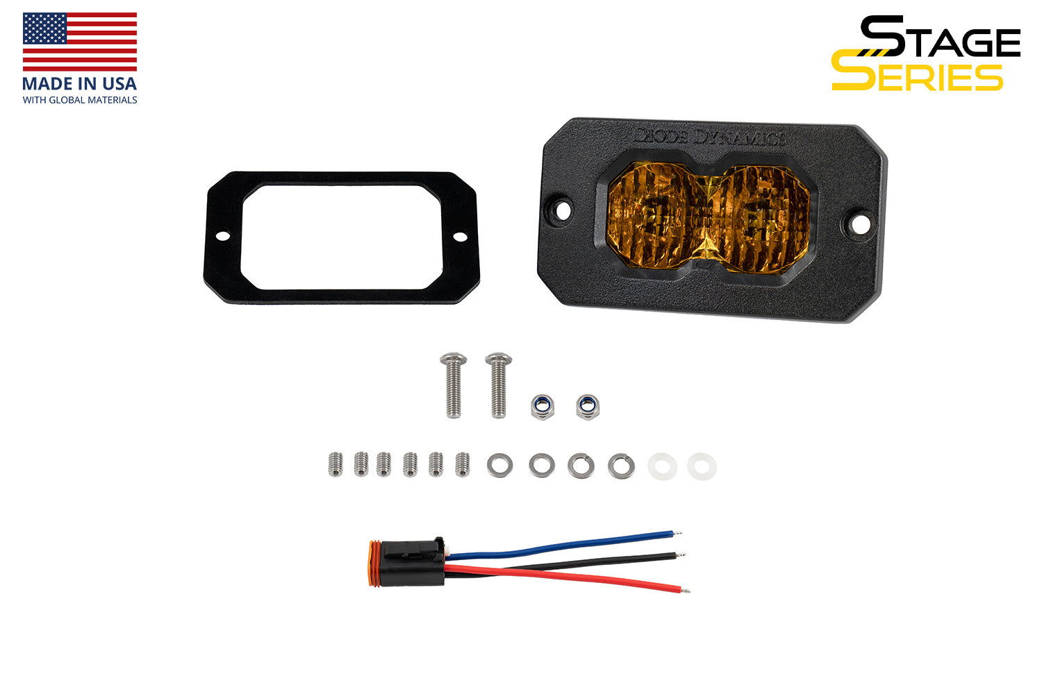 Diode Dynamics C2 2.0 Pro Yellow Combo/Driving Flush ABL (single)