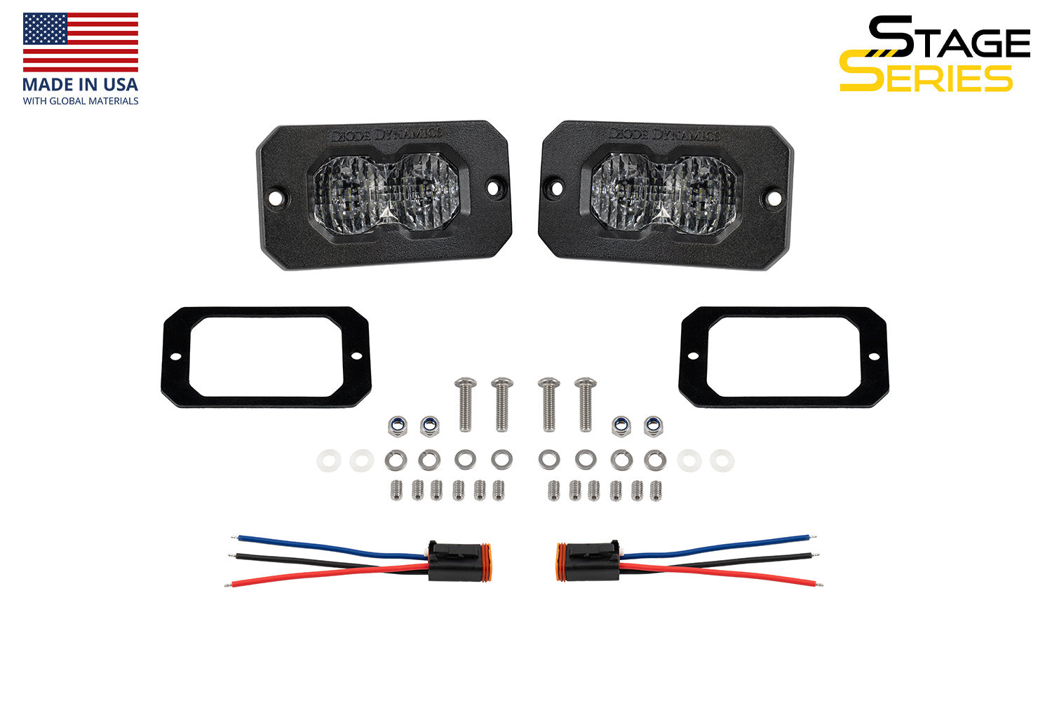 Diode Dynamics C2 2.0 Max White Flood Flush RBL (pair)