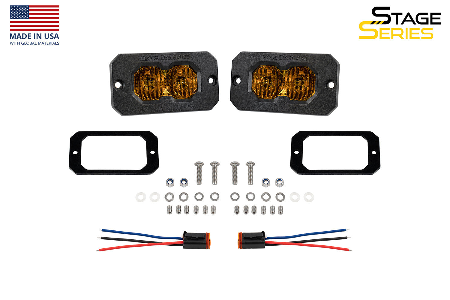 Diode Dynamics C2 2.0 Max Yellow Combo/Driving Flush ABL (pair)