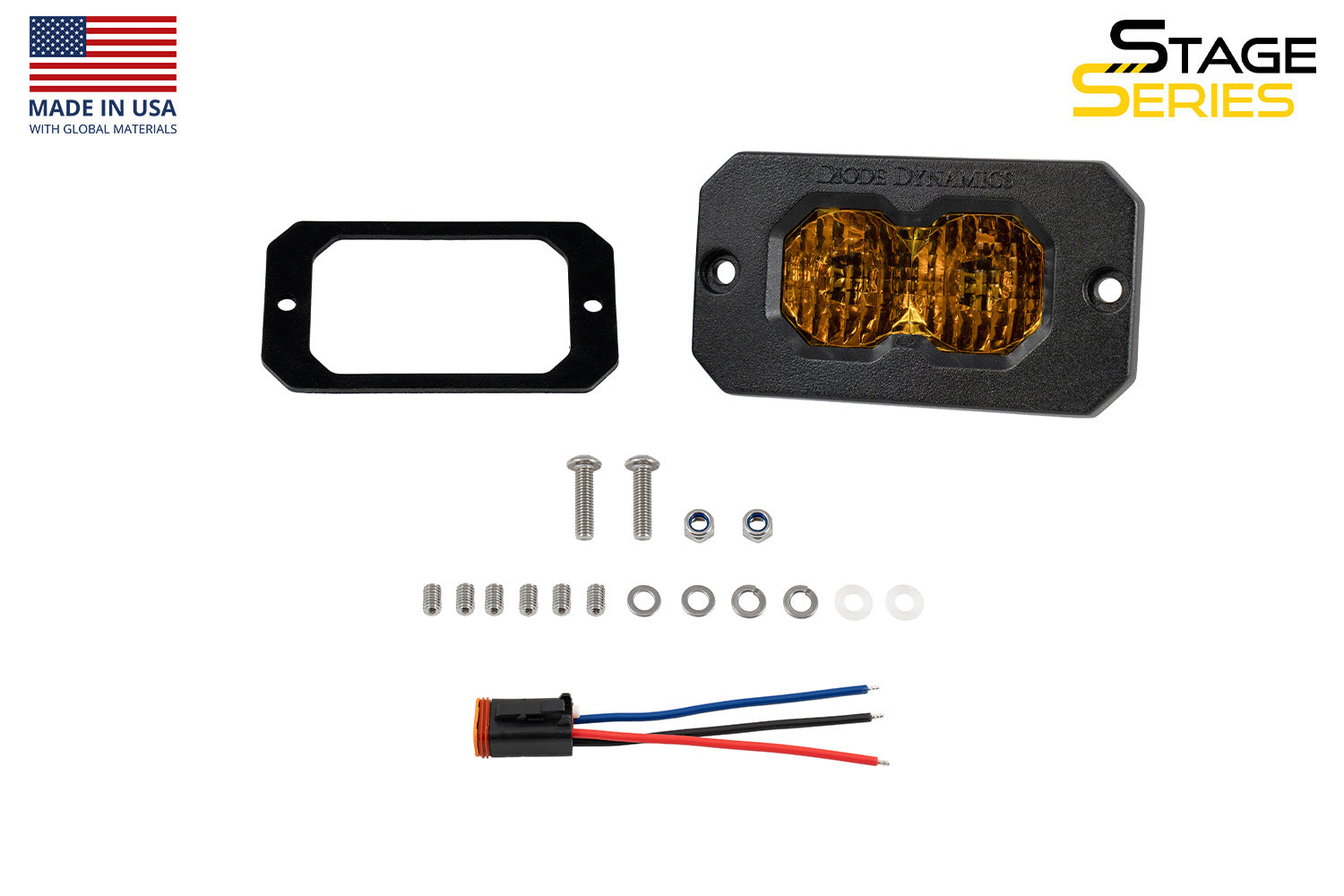 Diode Dynamics C2 2.0 Max Yellow Flood Flush ABL (single)