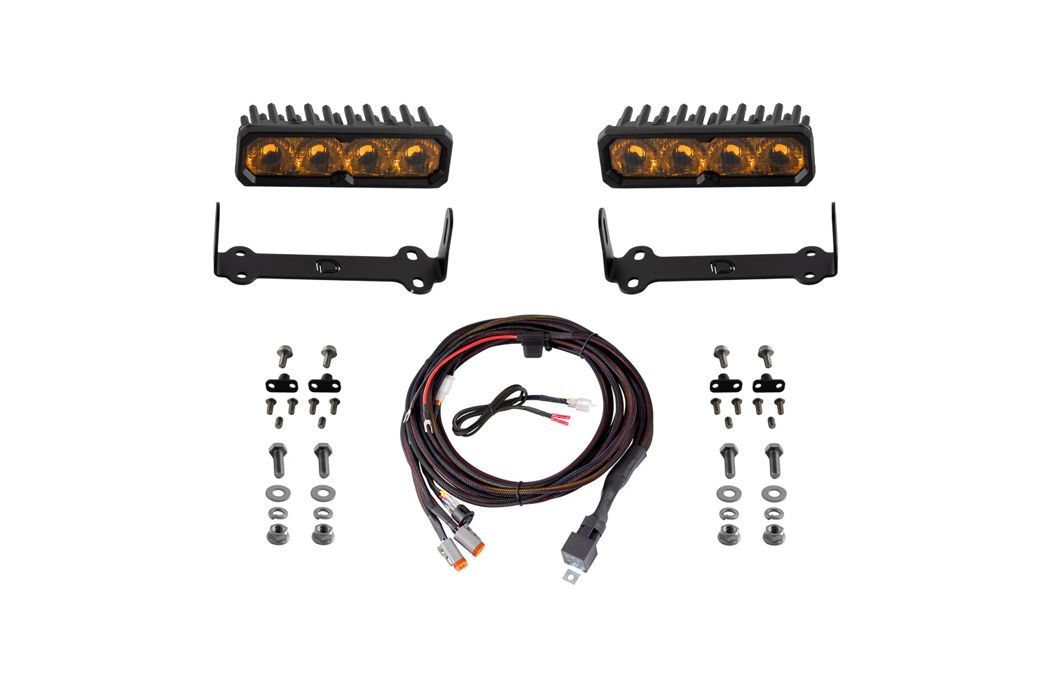 Diode Dynamics 4Runner 2014 SS6 Sport LED Kit Yellow Driving