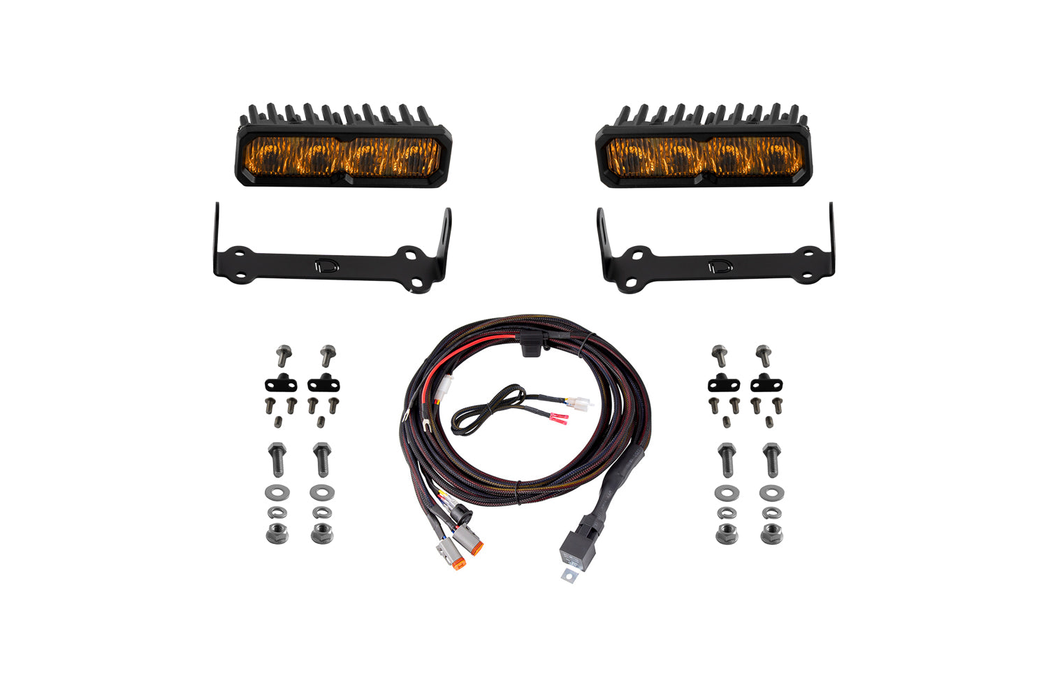 Diode Dynamics 4Runner 2014 SS6 Sport LED Kit Yellow Fog