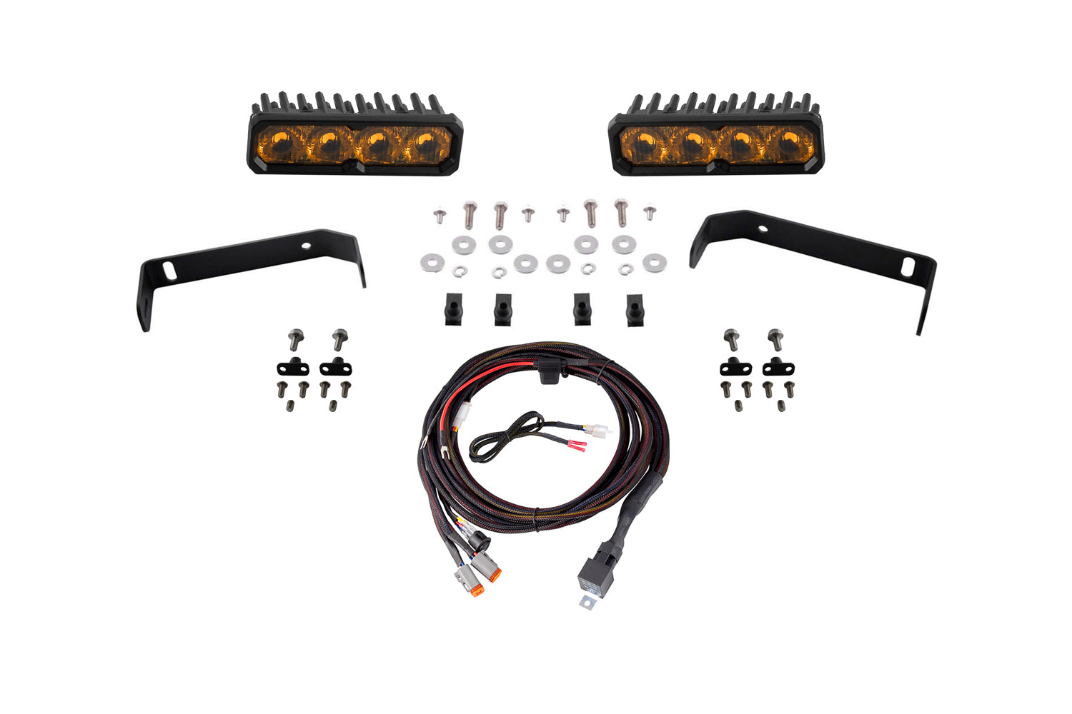 Diode Dynamics SS6 Sport LED Kit Yellow Driving for 2019-2021 Ford Ranger