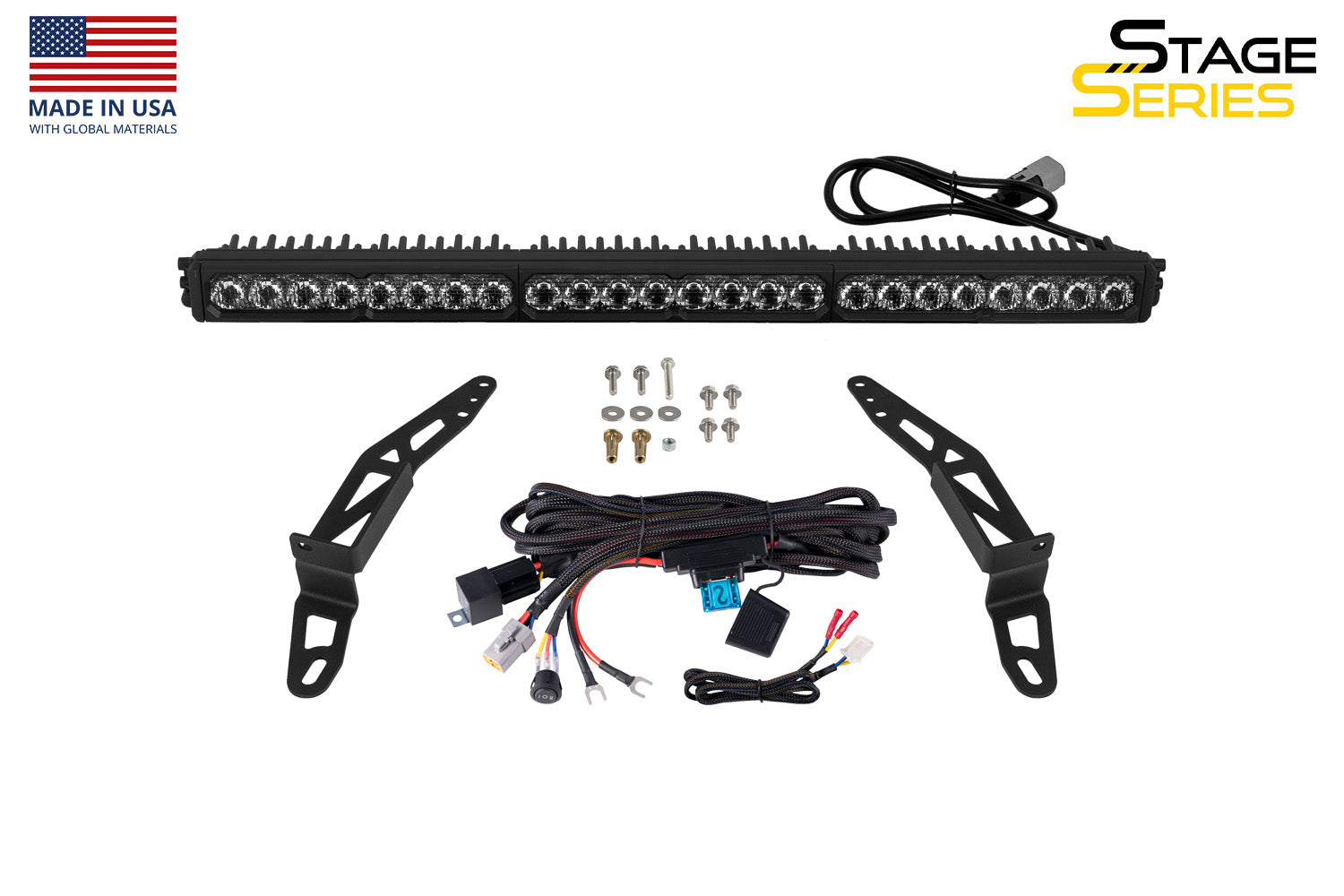 Diode Dynamics Jeep 2018 SS30 Bumper LED Kit Sport Yellow Combo