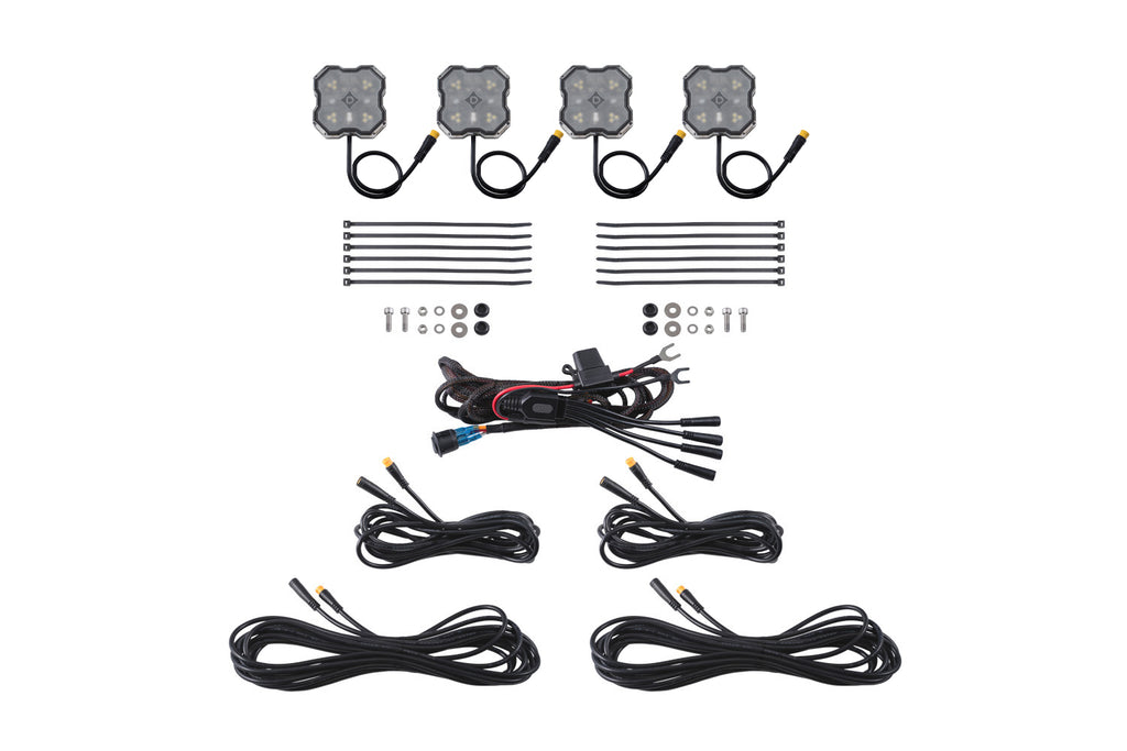 Diode Dynamics Rock Light Red/White M8 4-Pack