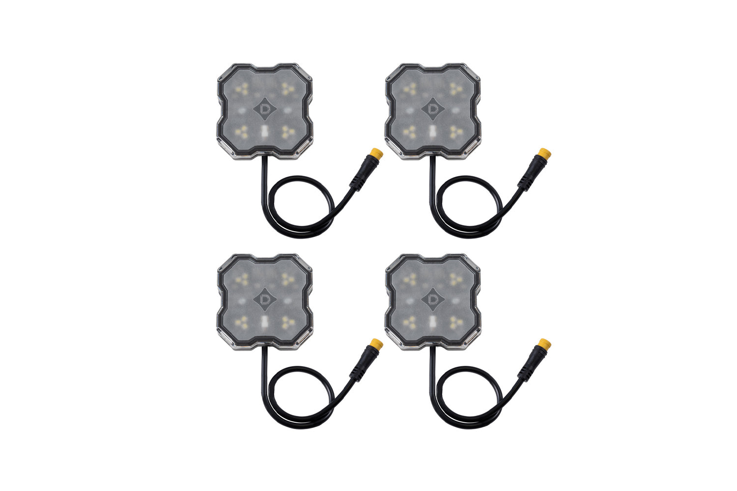 Diode Dynamics Rock Light Red/White M8 Magnet 4-Pack