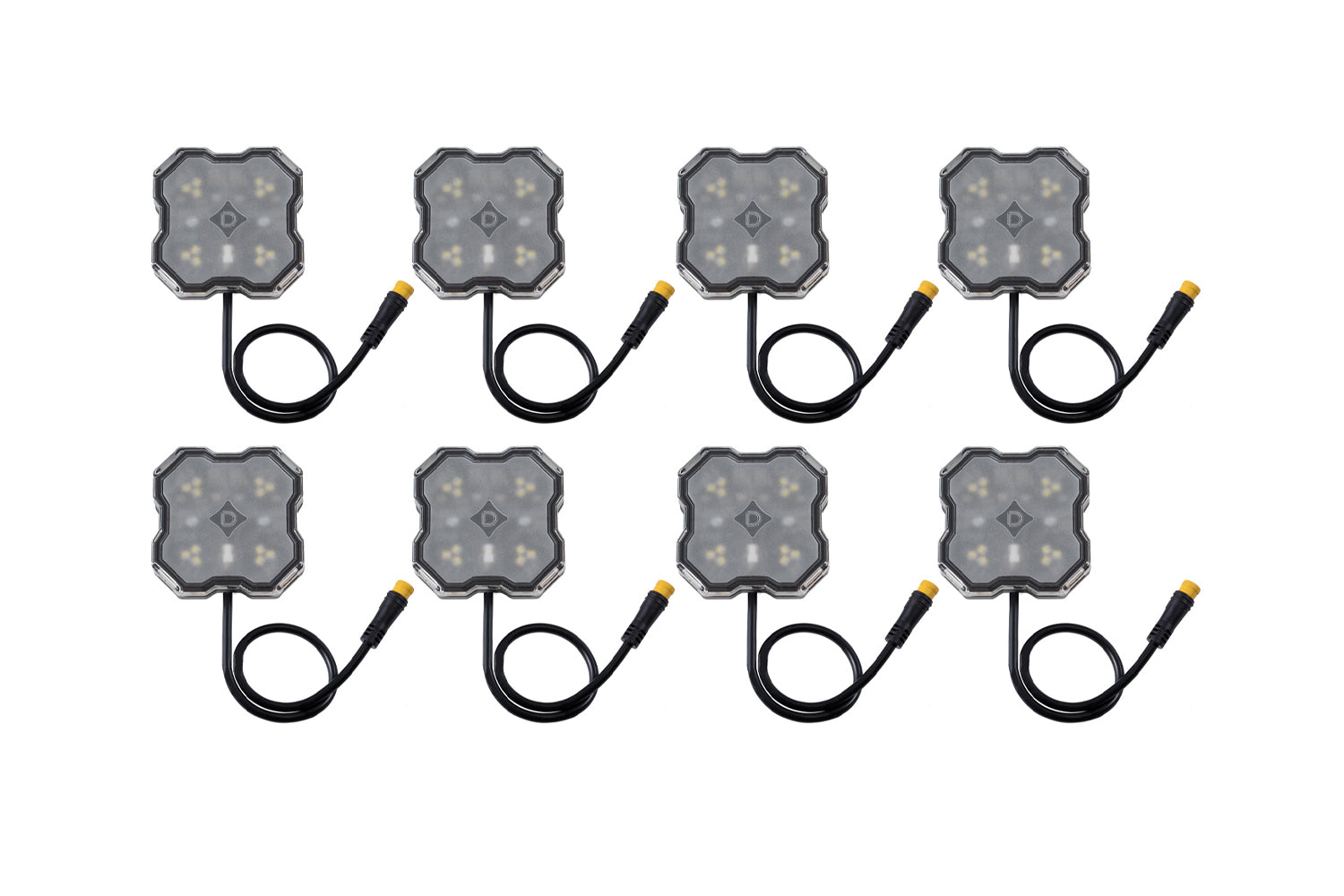 Diode Dynamics Rock Light Amber/White M8 8-Pack