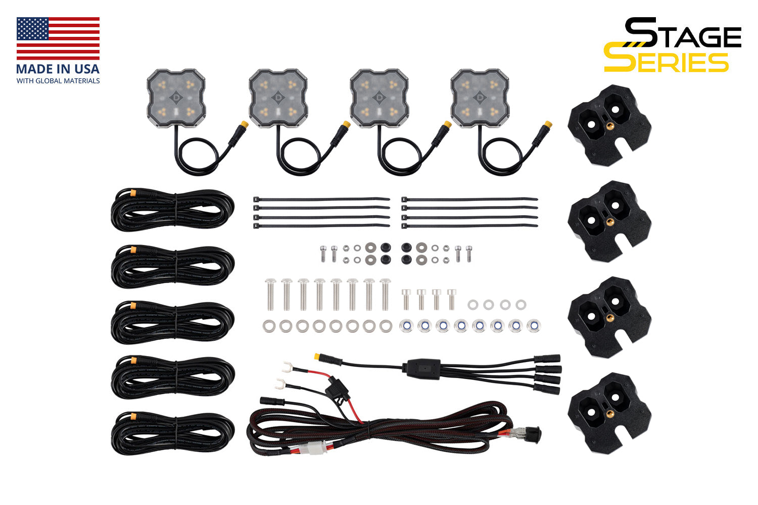 Diode Dynamics Roof Rack Scene Light Dual Color Amber/White Kit