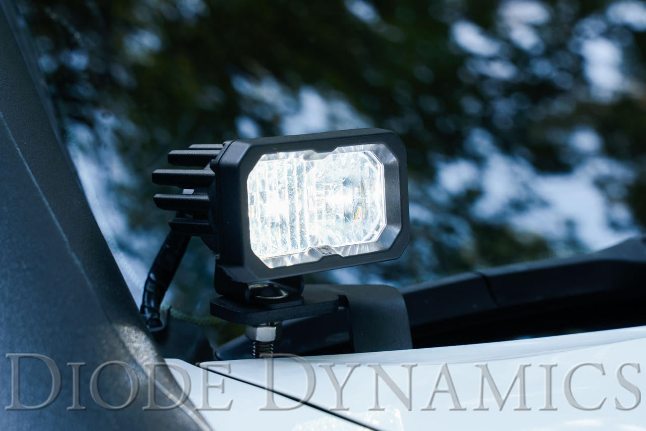 Diode Dynamics Stage Series 2in LED Ditch Light Kit for 2016-2021 Toyota Tacoma, Pro White Combo - Apollo Off-Road