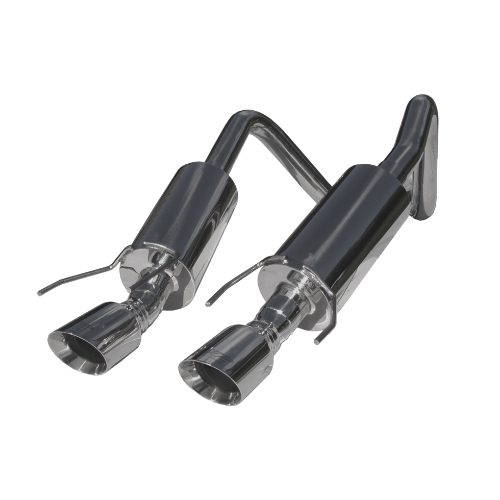 Dual Muffler Axle Back 4 Inch Round Dual Wall Tips T304 Stainless Steel For 05-08 Chevrolet Corvette - Apollo Off-Road