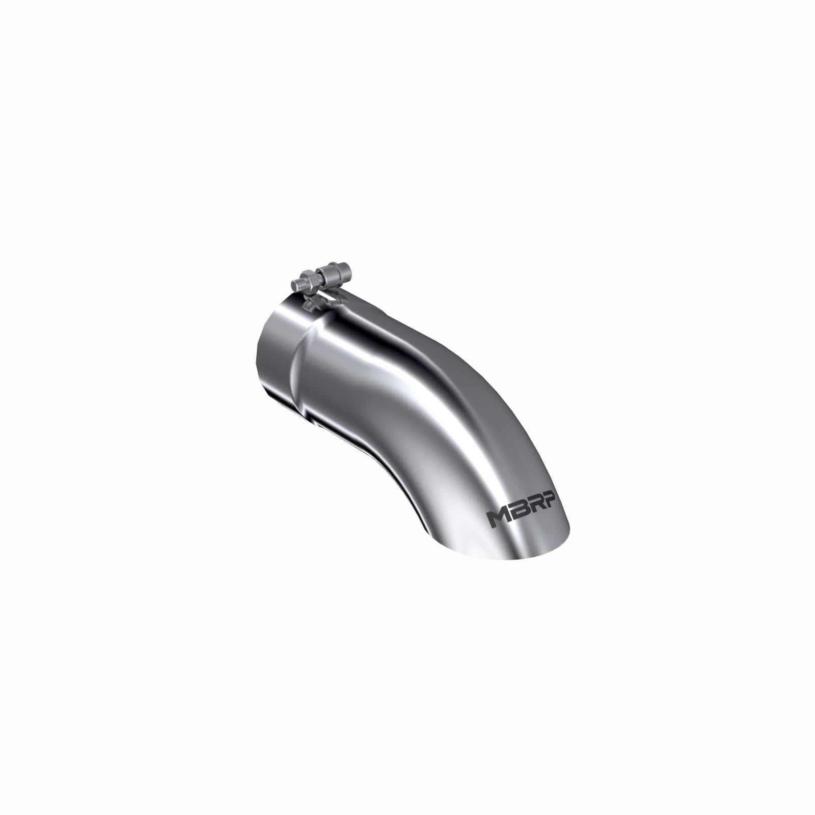 Exhaust Tail Pipe Tip 4 Inch O.D. Turn Down 4 Inch Inlet 12 Inch Length T304 Stainless Steel - Apollo Off-Road