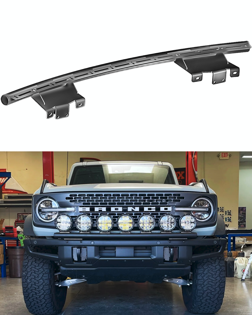Foutz Motorsports Front Light Mount Kit for Stock Front Bumper 2021-2026 Ford Bronco