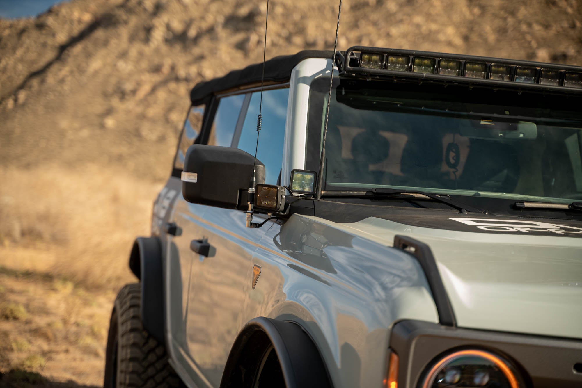 Ford Bronco A-Pillar Dual Light Pod Drop Mounts - Apollo Off-Road