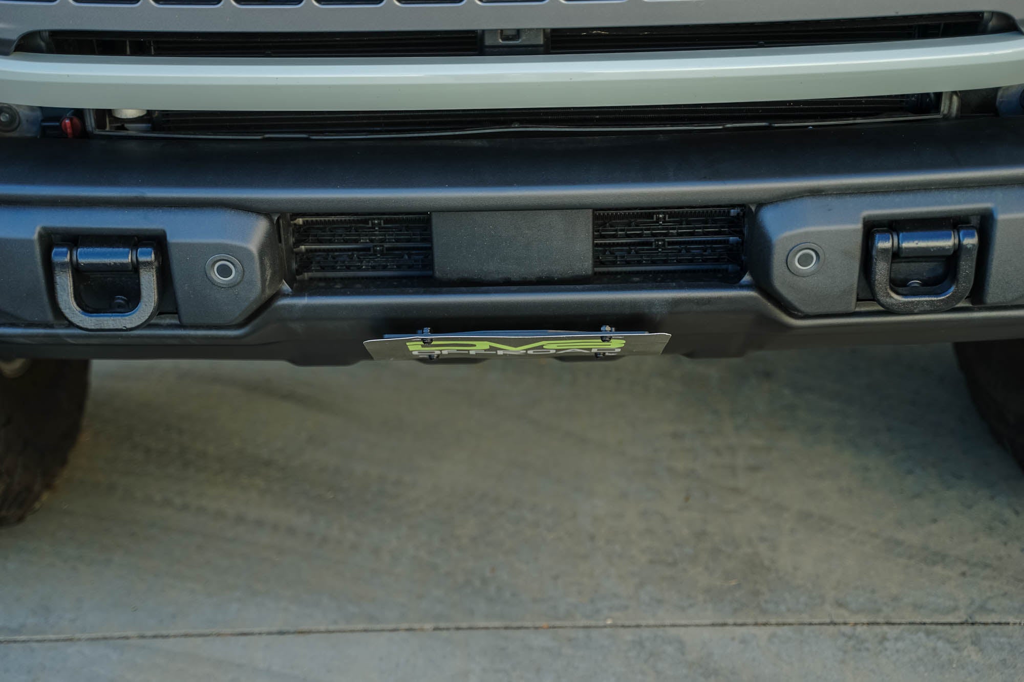 Ford Bronco Capable Bumper Slanted Front License Plate Mount - Apollo Off-Road