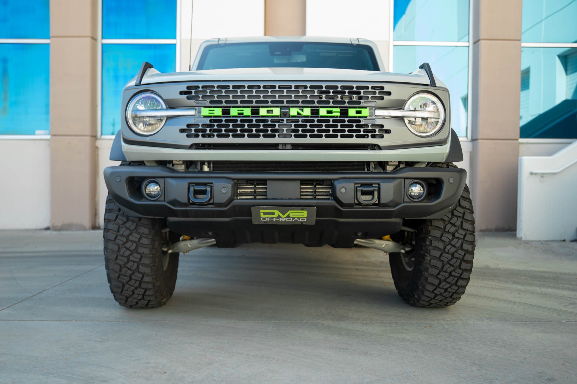 Ford Bronco Capable Bumper Slanted Front License Plate Mount - Apollo Off-Road