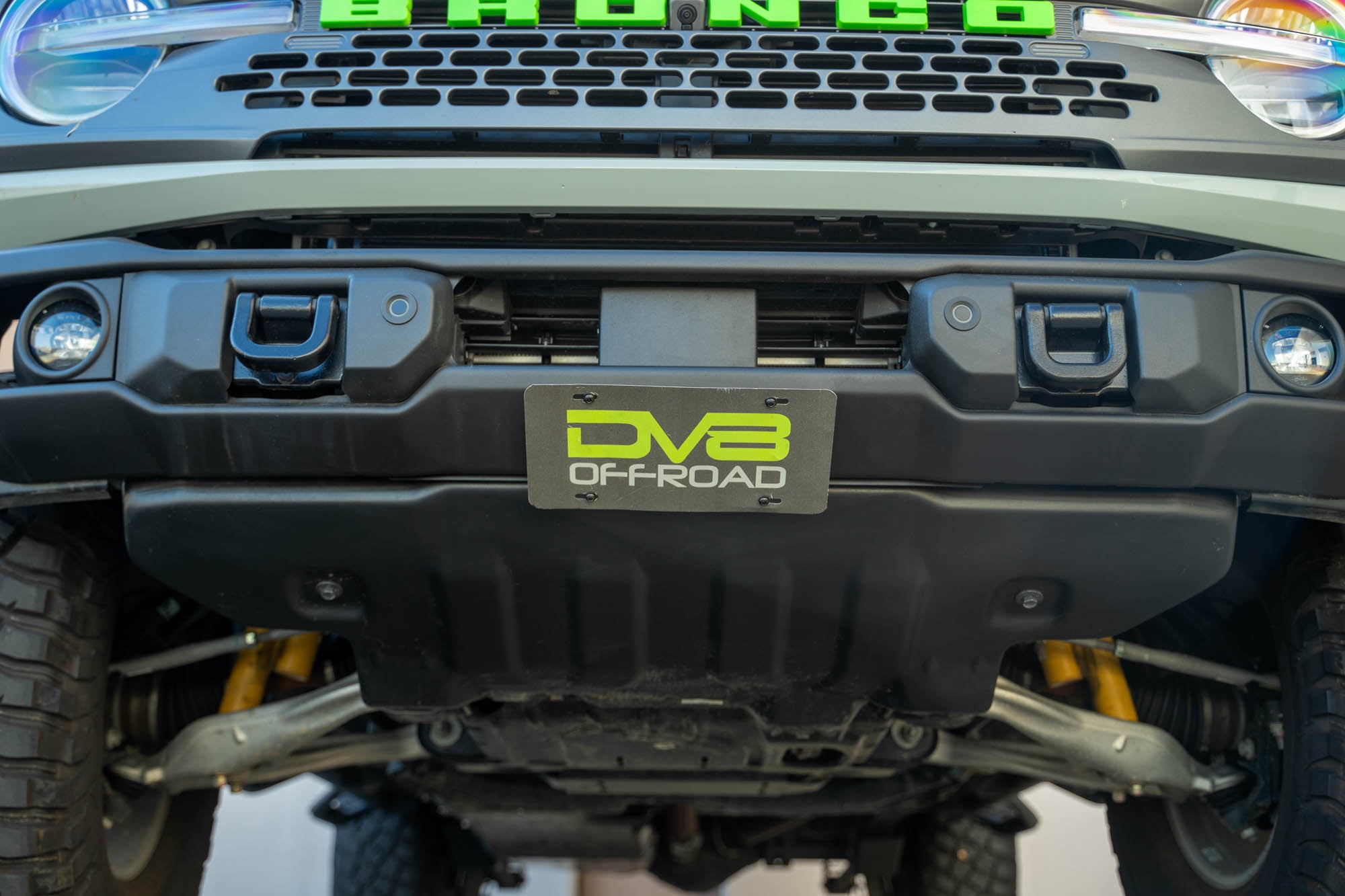 Ford Bronco Capable Bumper Slanted Front License Plate Mount - Apollo Off-Road