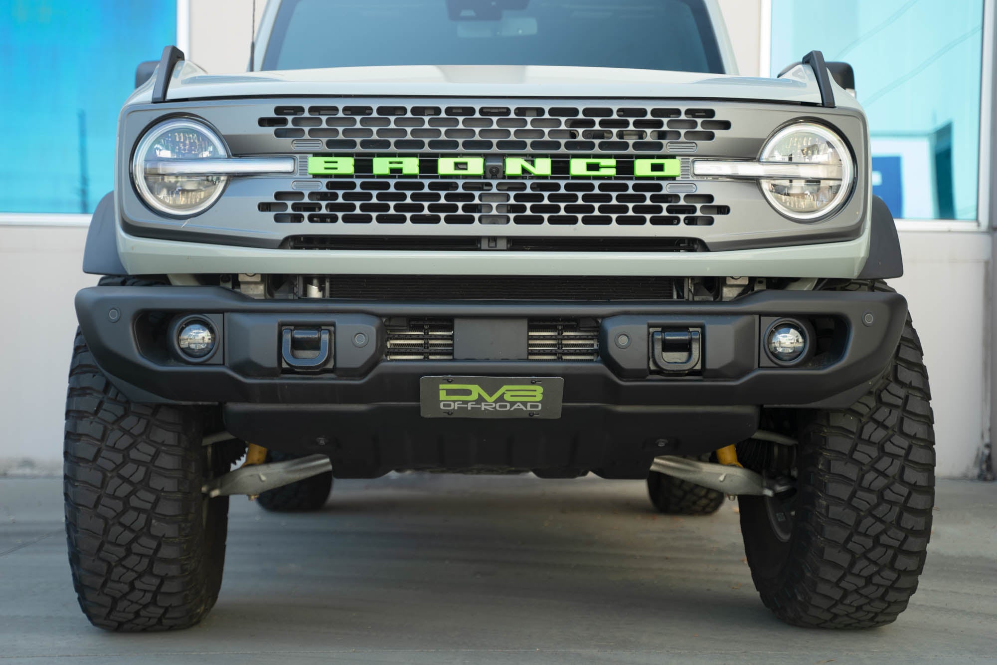 Ford Bronco Capable Bumper Slanted Front License Plate Mount - Apollo Off-Road