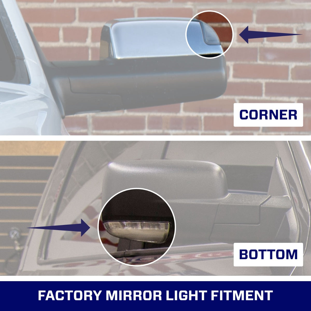 2021-2024 Ram 1500 LED Mirror Lights Corner (pair) - Apollo Off-Road