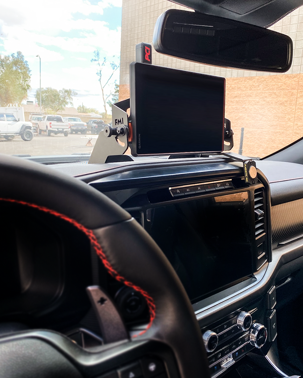 Foutz Motorsports Center Dash Fold Down GPS mount - Garmin TREAD XL 2024-2026 Ford F-150 Raptor 2024-2026 Ford F-150 2024-2026 Ford F-150 Raptor R