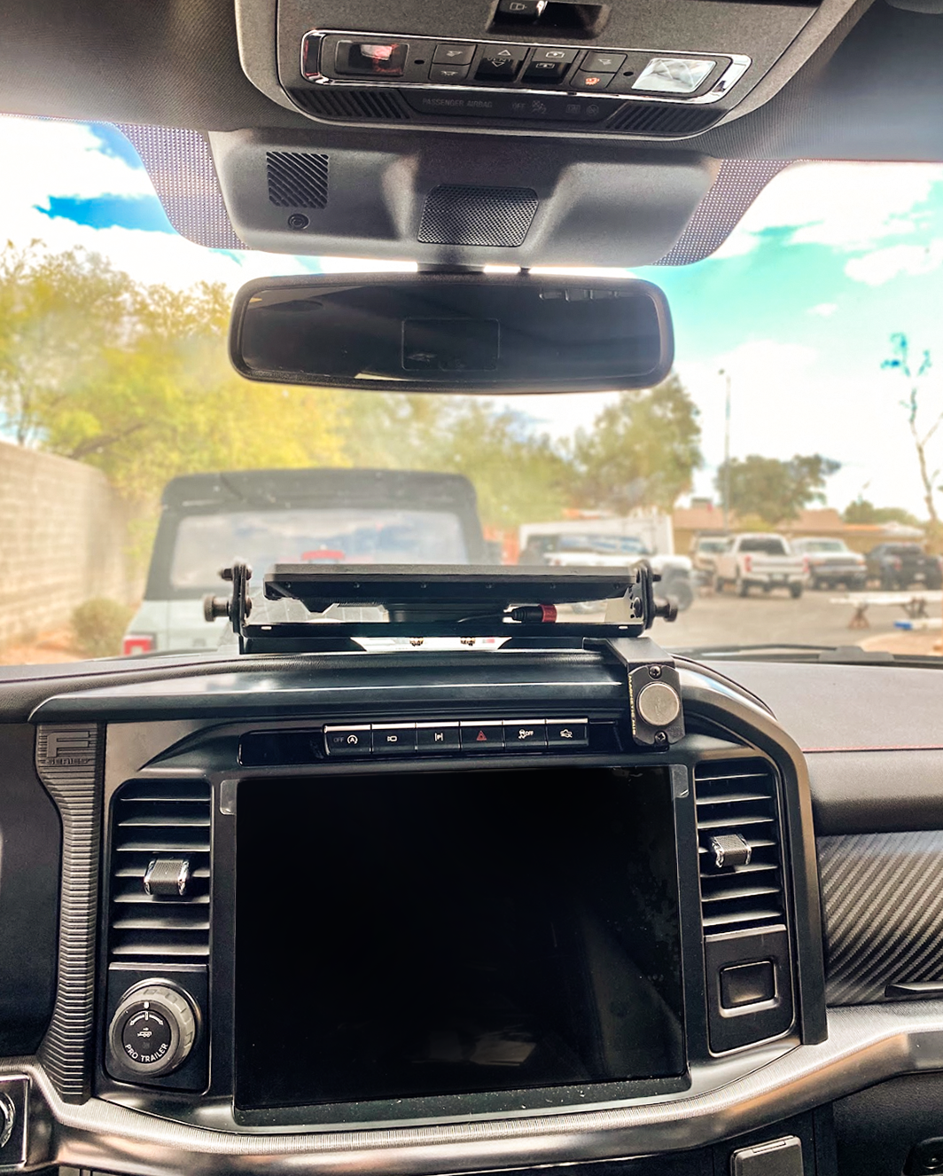 Foutz Motorsports Center Dash Fold Down GPS mount - Garmin TREAD XL 2024-2026 Ford F-150 Raptor 2024-2026 Ford F-150 2024-2026 Ford F-150 Raptor R