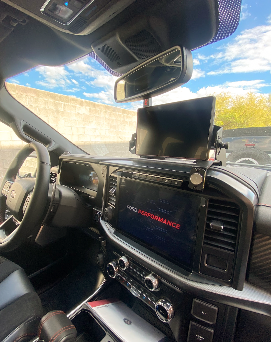 Foutz Motorsports Center Dash Fold Down GPS mount - Garmin TREAD XL 2024-2026 Ford F-150 Raptor 2024-2026 Ford F-150 2024-2026 Ford F-150 Raptor R