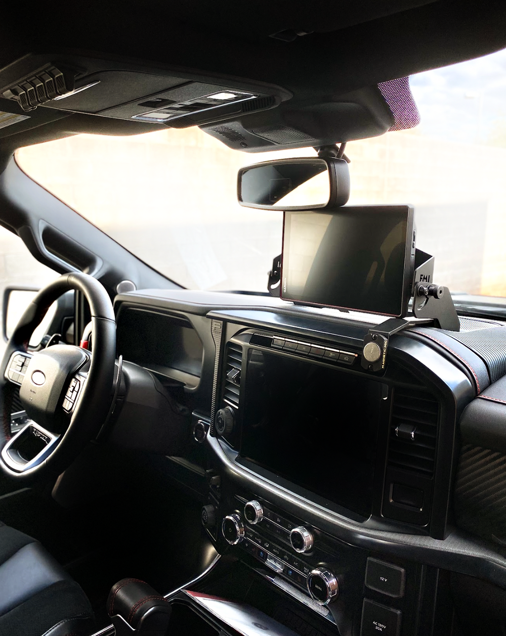 Foutz Motorsports Center Dash Fold Down GPS mount - Garmin TREAD XL 2024-2026 Ford F-150 Raptor 2024-2026 Ford F-150 2024-2026 Ford F-150 Raptor R