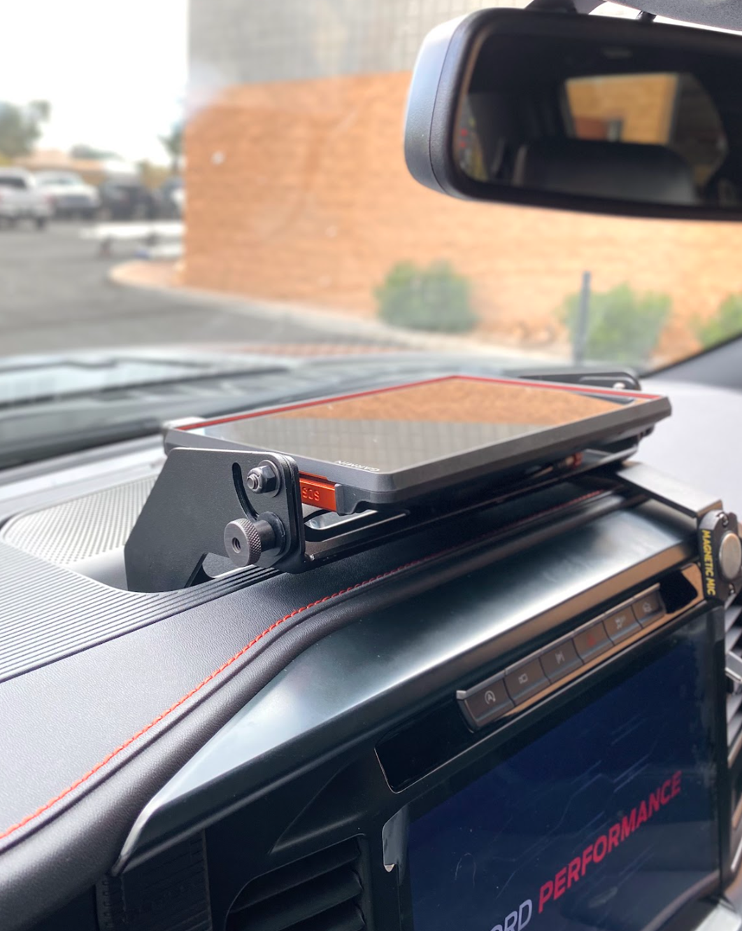 Foutz Motorsports Center Dash Fold Down GPS mount - Garmin TREAD XL 2024-2026 Ford F-150 Raptor 2024-2026 Ford F-150 2024-2026 Ford F-150 Raptor R