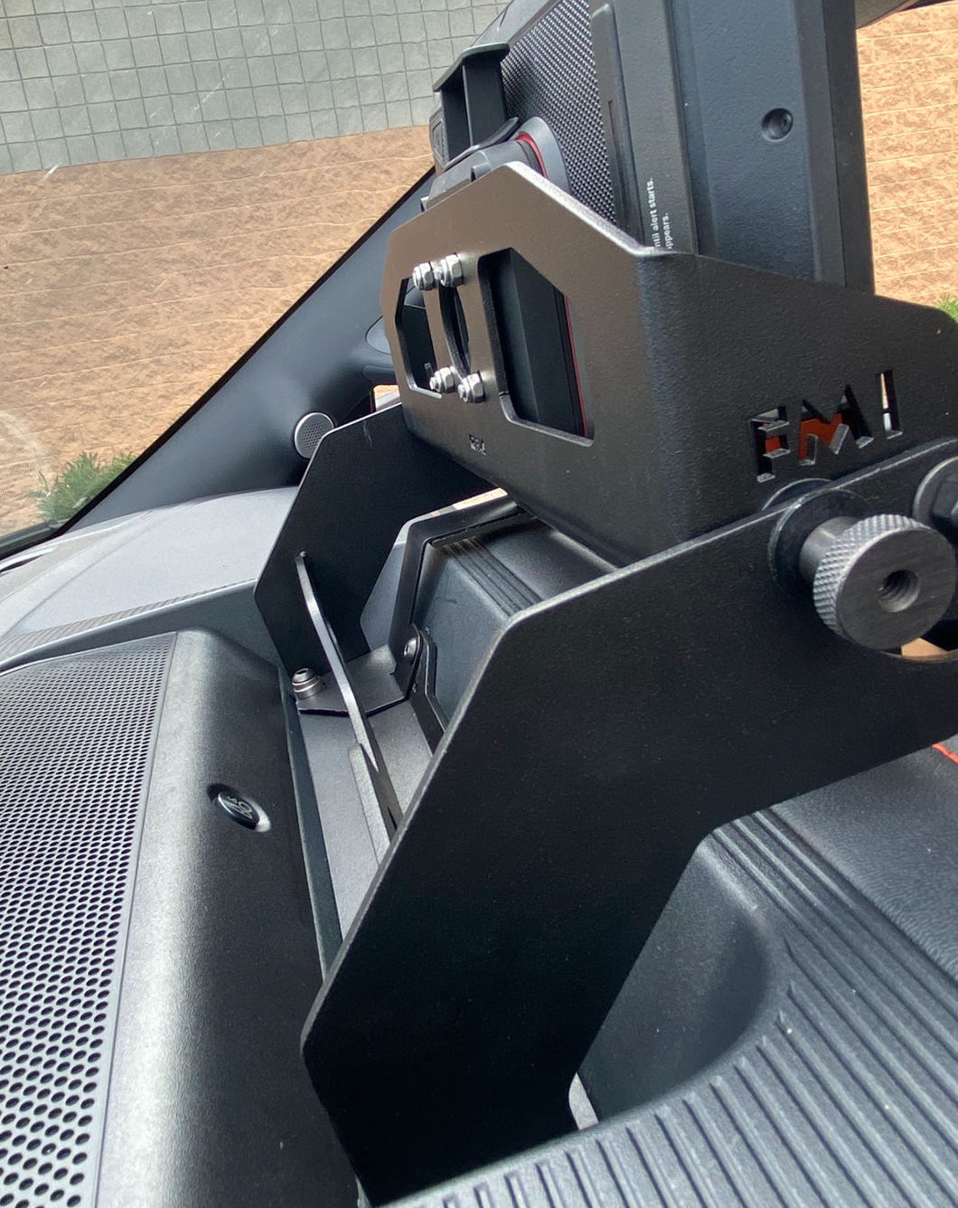 Foutz Motorsports Center Dash Fold Down GPS mount - Garmin TREAD XL 2024-2026 Ford F-150 Raptor 2024-2026 Ford F-150 2024-2026 Ford F-150 Raptor R