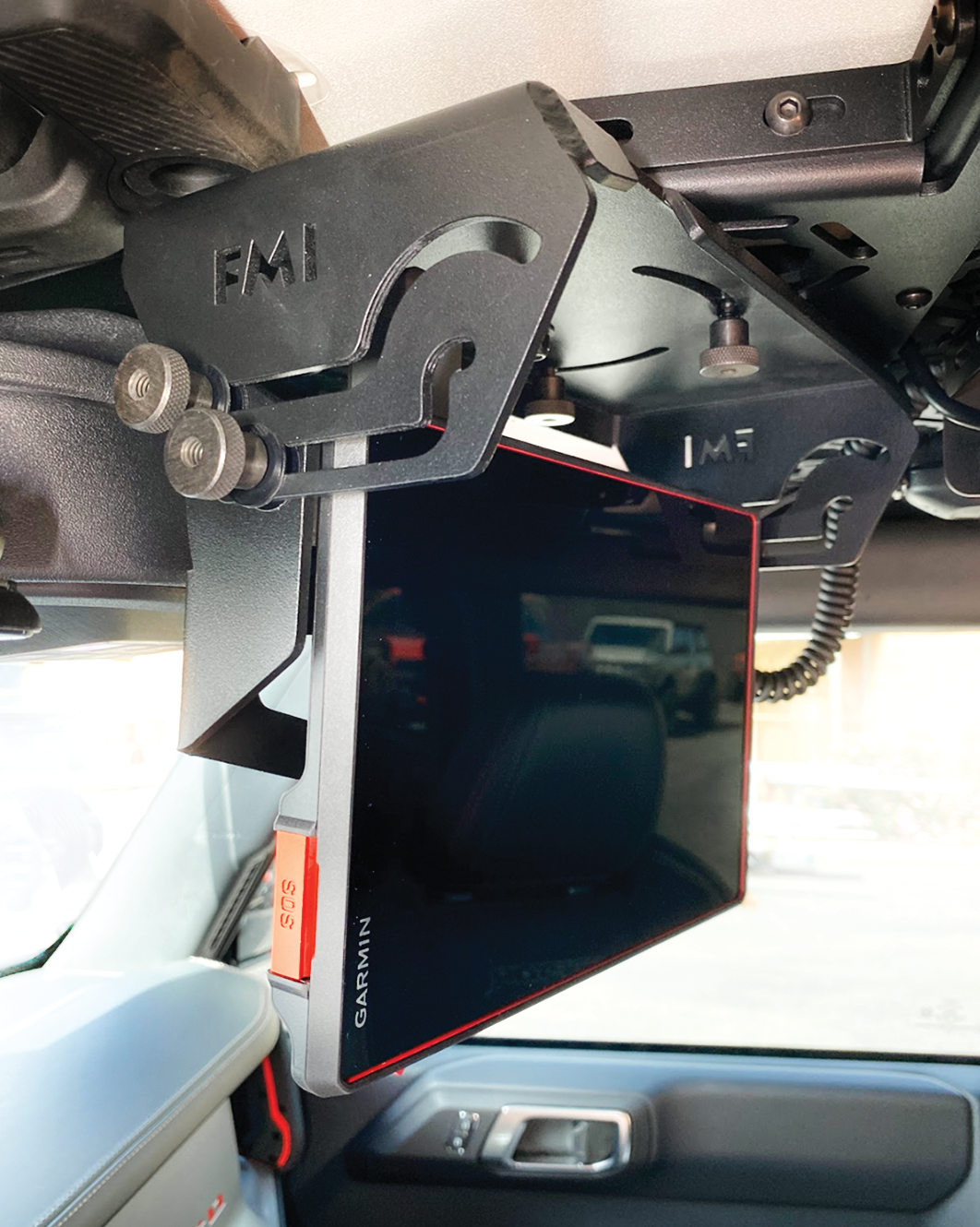 Foutz Motorsports Fold Down Garmin TREAD-XL GPS Mount - (for & Roof Panel) 2022-2026 Ford Bronco Raptor 2021-2026 Ford Bronco