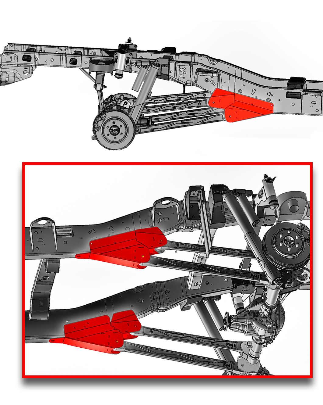 Foutz Motorsports Conversion, 5-Link Rear Arm Frame Mount Kit 2010-2014 Ford F-150 SVT Raptor