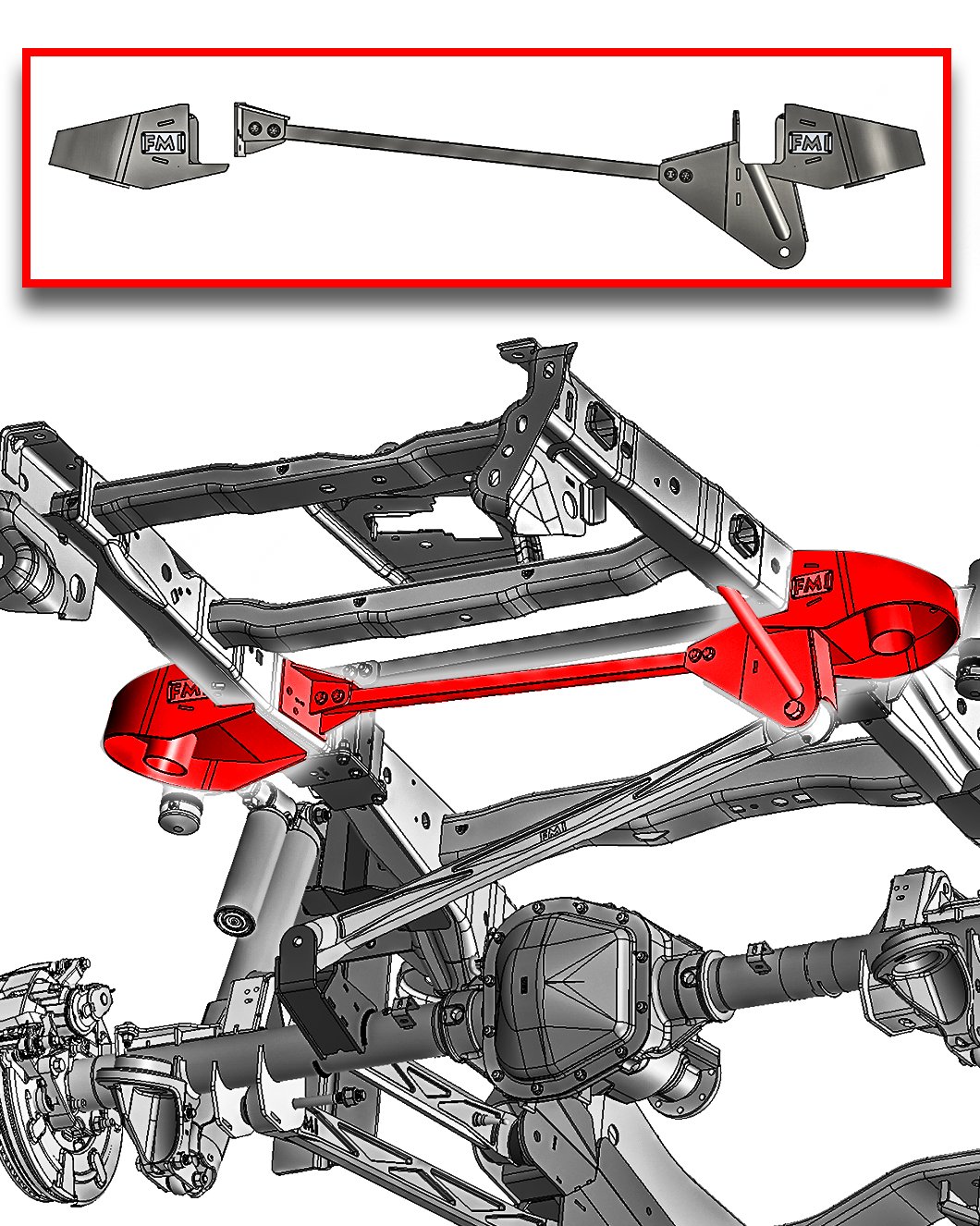 Foutz Motorsports Conversion, Rear Spring & Panhard Bar Mount Kit 2010-2014 Ford F-150 SVT Raptor