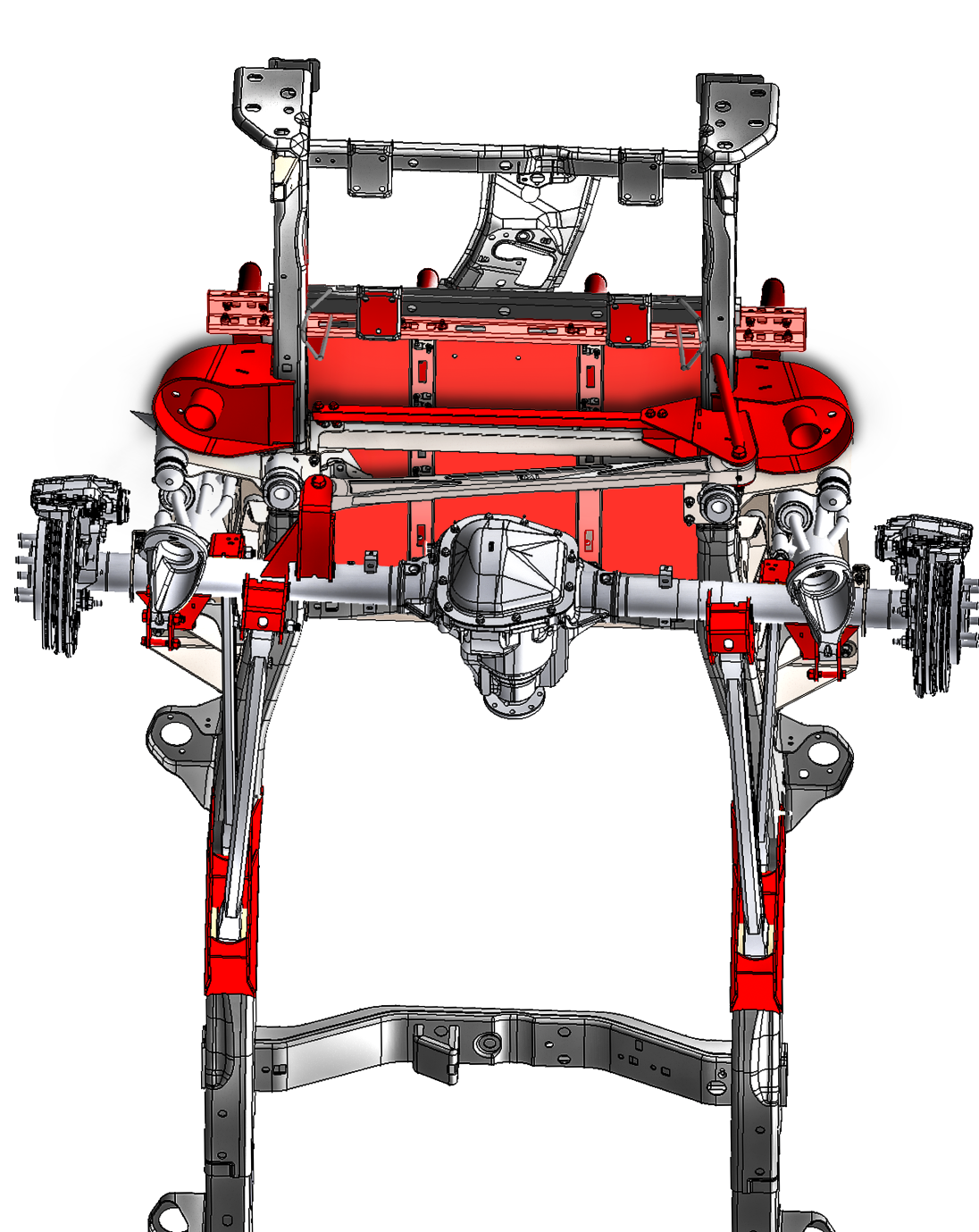 Foutz Motorsports 5-Link Mid Travel Rear Suspension Kit with Thru the bed Bypass Shock 2017-2020 Ford F-150 Raptor