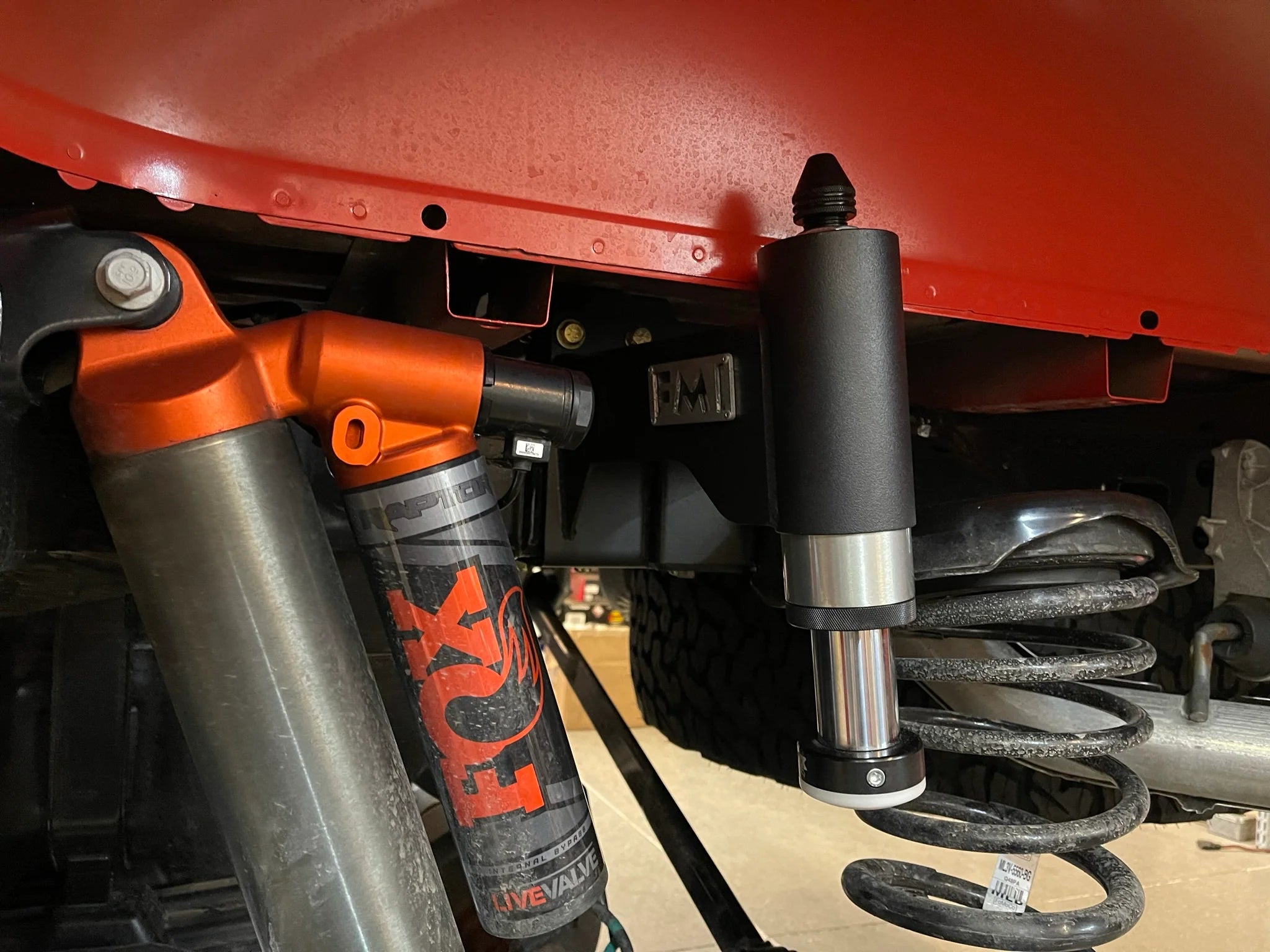 Gen 3 Raptor Hydraulic Bump Stop Kit for Rear Suspension MIG Welded - Hammer Black - Apollo Off-Road