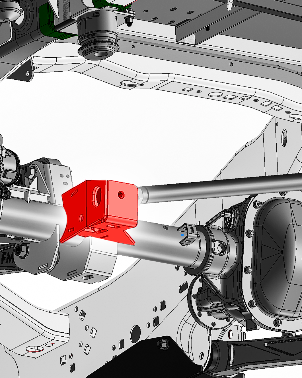 Foutz Motorsports Panhard Bar Rear Axle Mount, Long Travel Suspension 2021-2023 Ford F-150 Raptor
