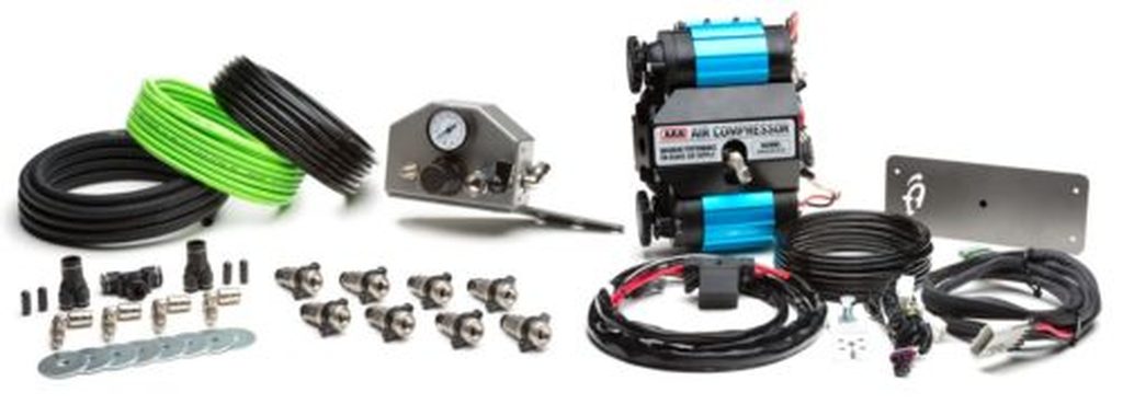 Gladiator Tire Inflator System 4 Tire For 19-20 Jeep Gladiator W/Engine Mount With Box, Fittings, Hoses and Storage Bag Black - Apollo Off-Road