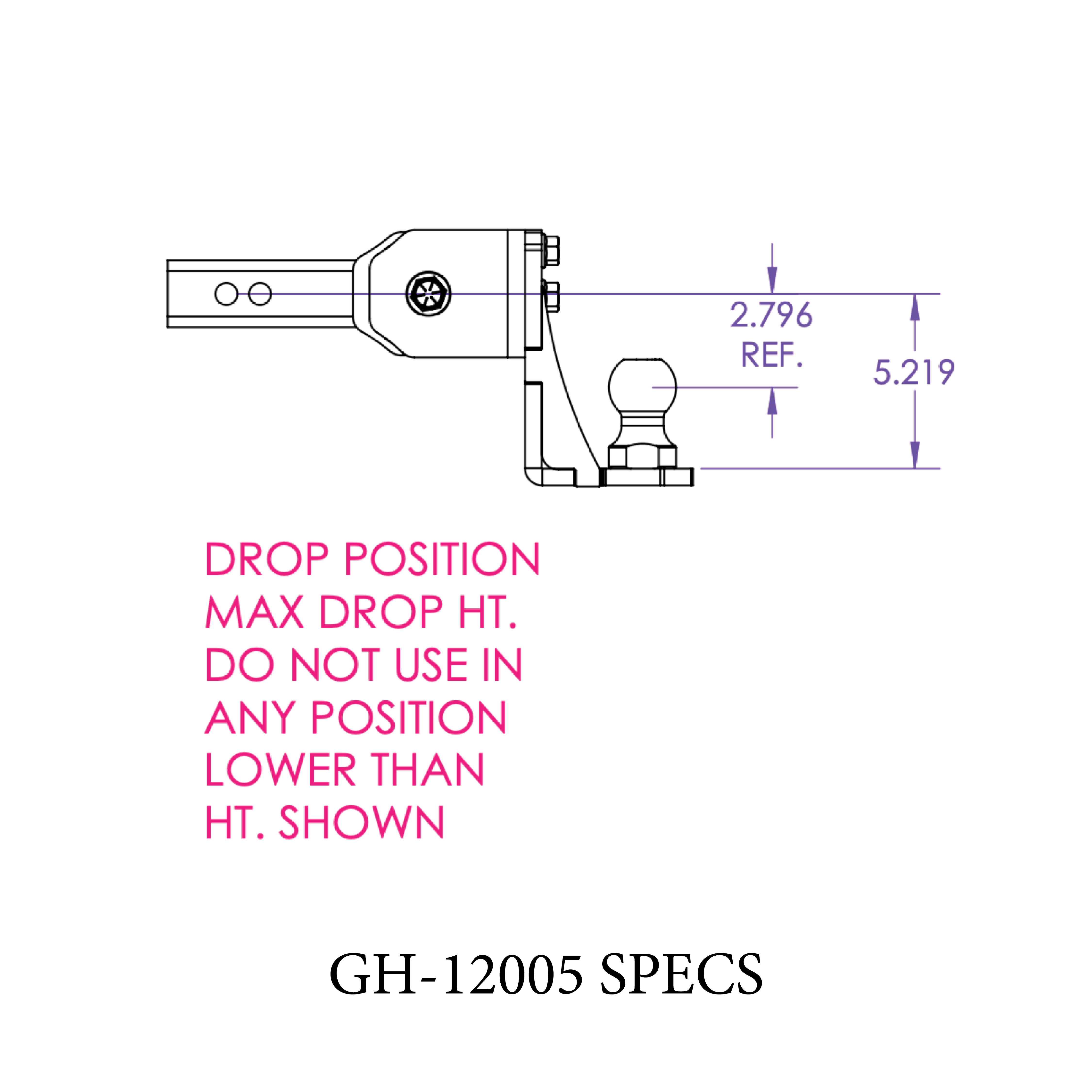GLYDER TORSION-FLEX 2" Shank 6" drop .4K-.7K TW 7K Hitch & Ball 1" Dia Hole - Apollo Off-Road