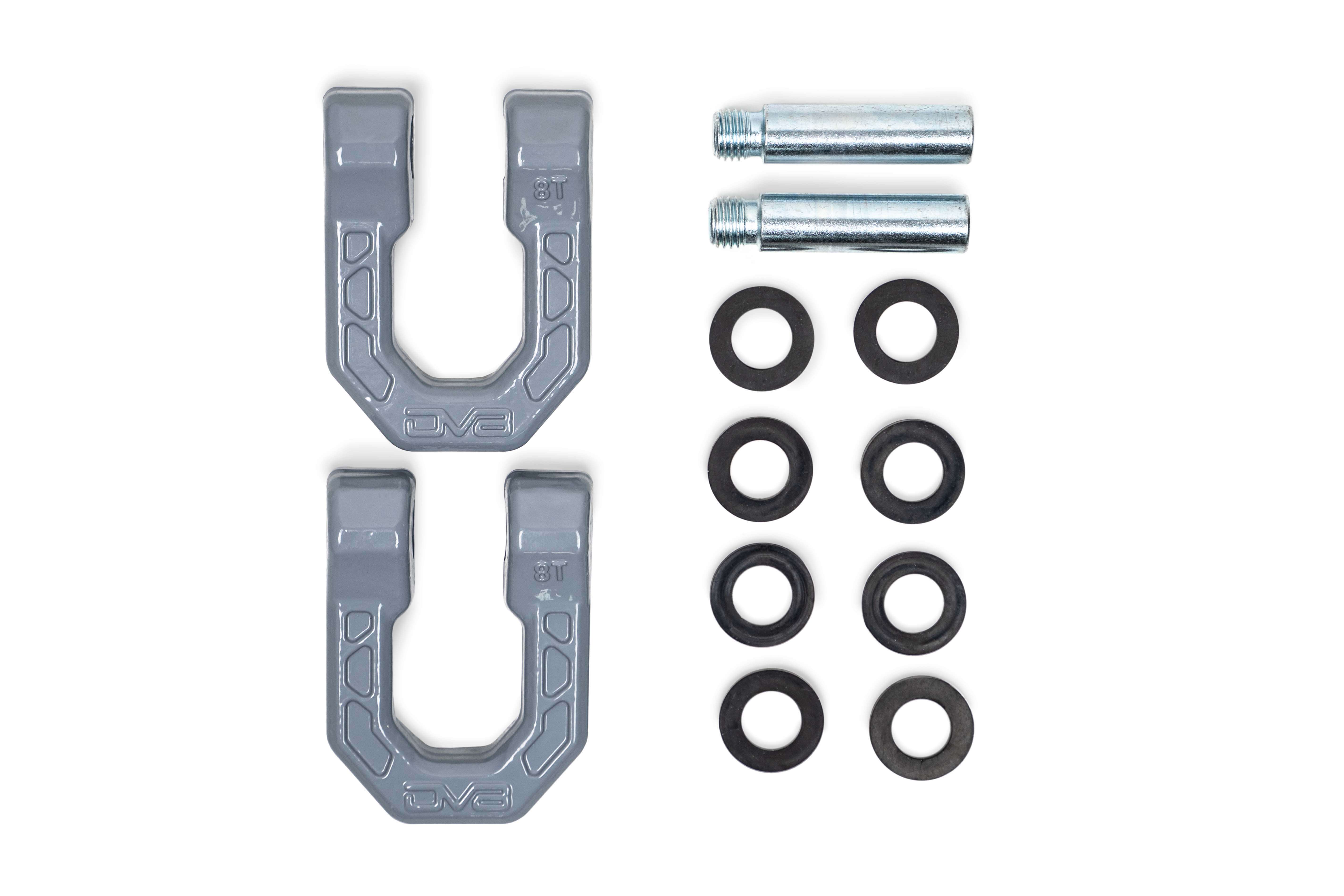 Gray DV8 Elite Series D-Rings (Pair) - Apollo Off-Road